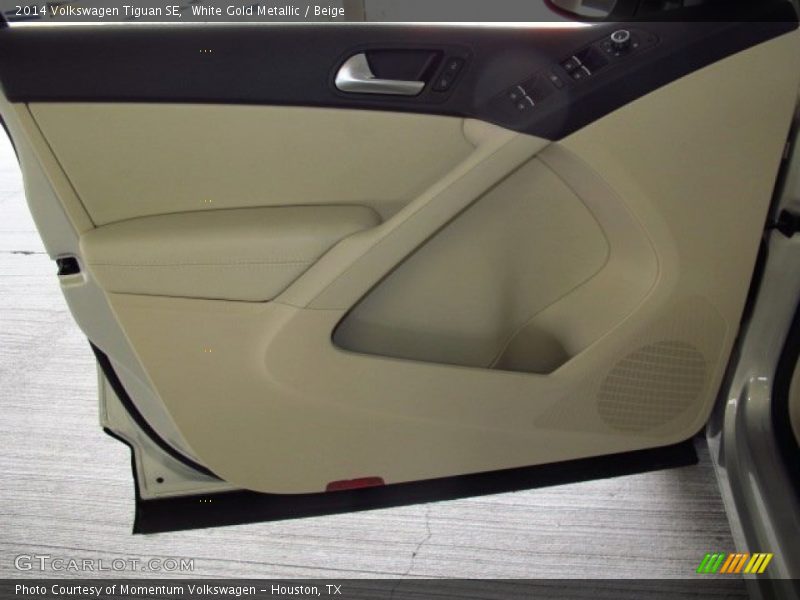 White Gold Metallic / Beige 2014 Volkswagen Tiguan SE