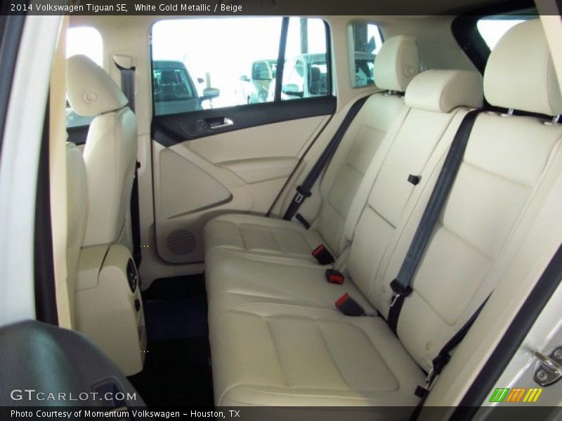White Gold Metallic / Beige 2014 Volkswagen Tiguan SE