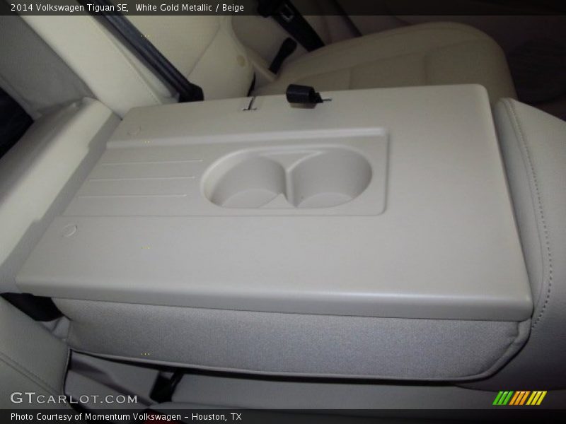 White Gold Metallic / Beige 2014 Volkswagen Tiguan SE