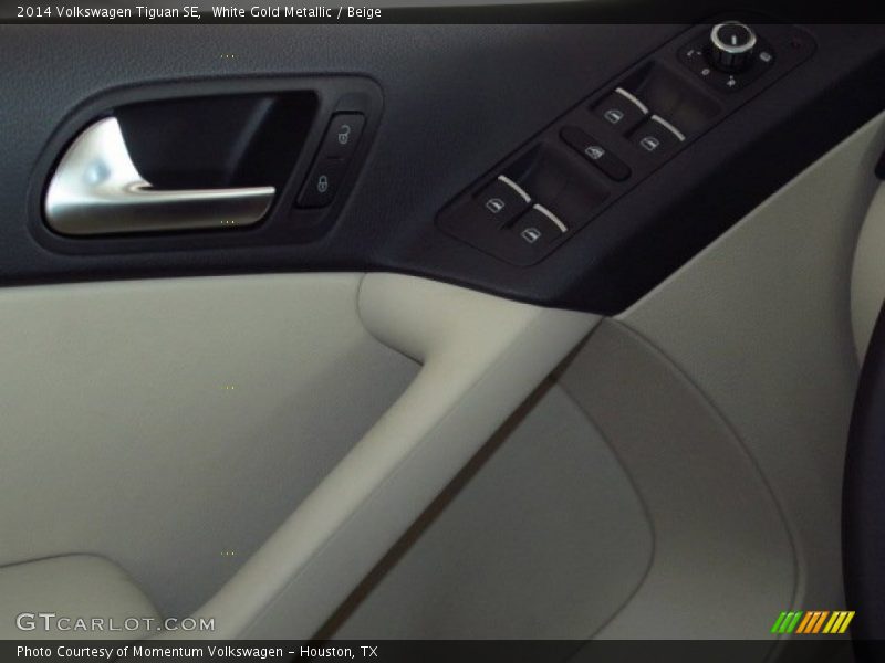 White Gold Metallic / Beige 2014 Volkswagen Tiguan SE