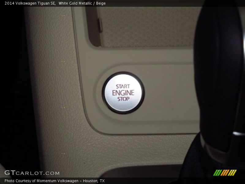 White Gold Metallic / Beige 2014 Volkswagen Tiguan SE