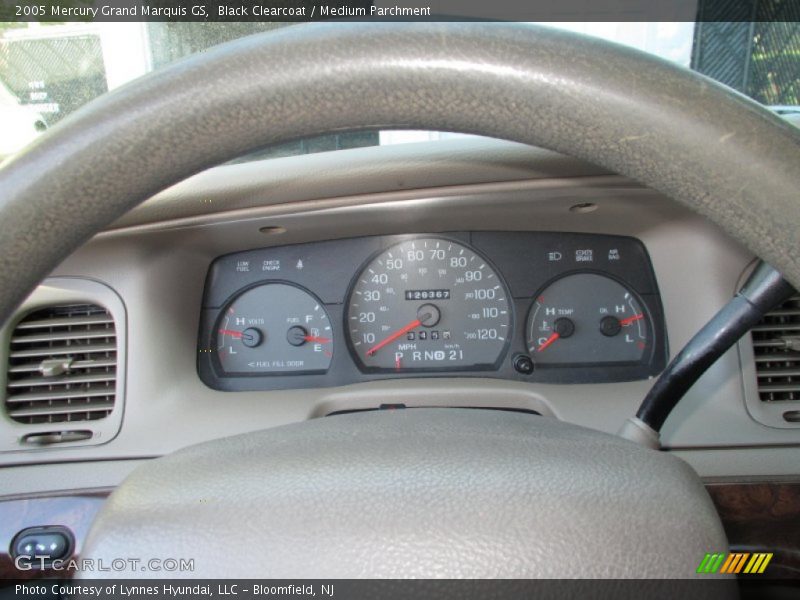 Black Clearcoat / Medium Parchment 2005 Mercury Grand Marquis GS