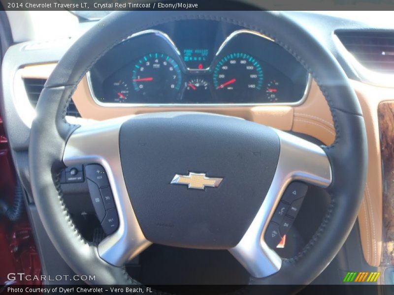 Crystal Red Tintcoat / Ebony/Mojave 2014 Chevrolet Traverse LT