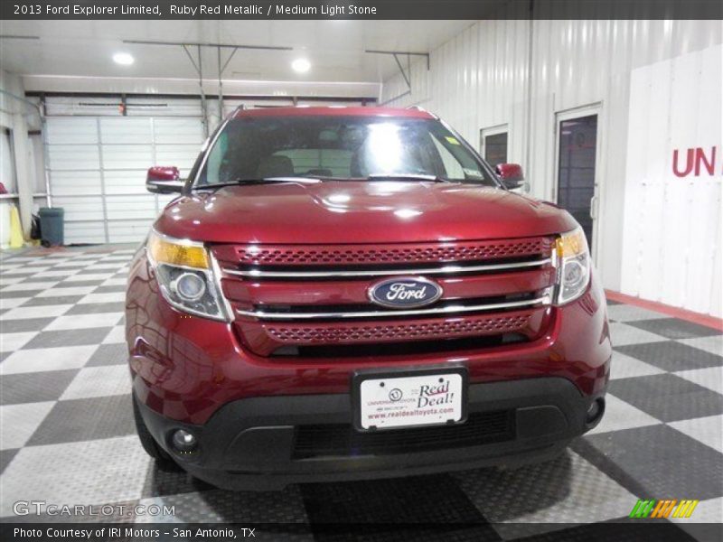 Ruby Red Metallic / Medium Light Stone 2013 Ford Explorer Limited