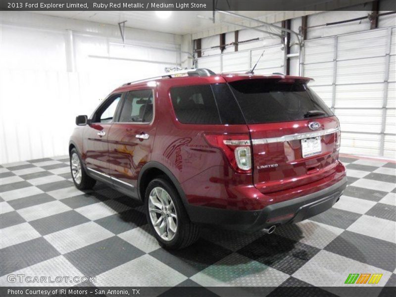 Ruby Red Metallic / Medium Light Stone 2013 Ford Explorer Limited
