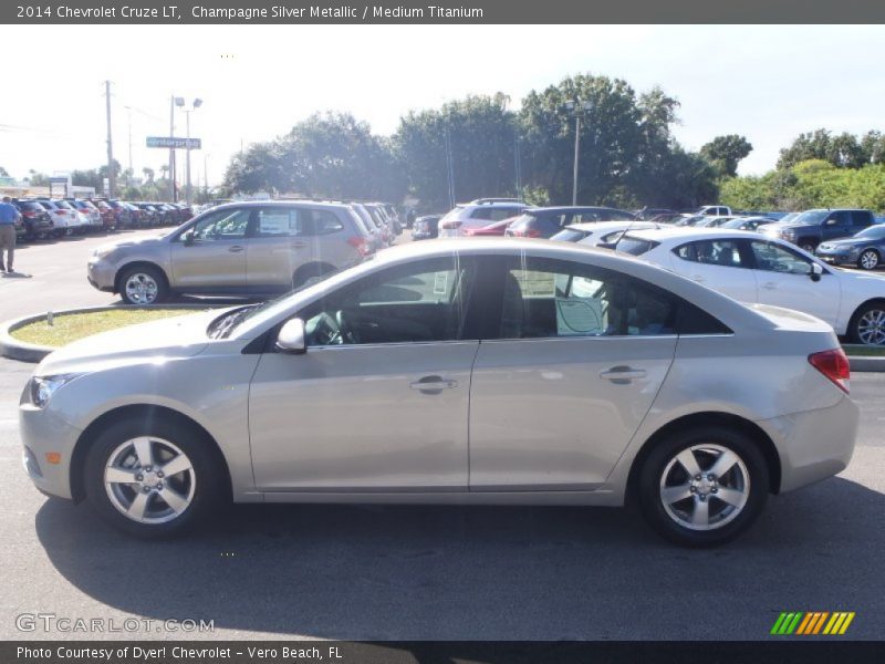 Champagne Silver Metallic / Medium Titanium 2014 Chevrolet Cruze LT