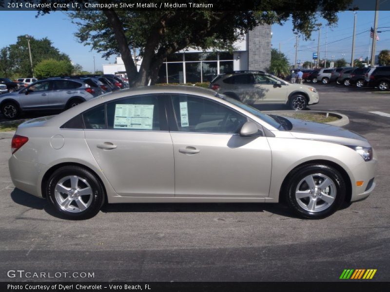 Champagne Silver Metallic / Medium Titanium 2014 Chevrolet Cruze LT
