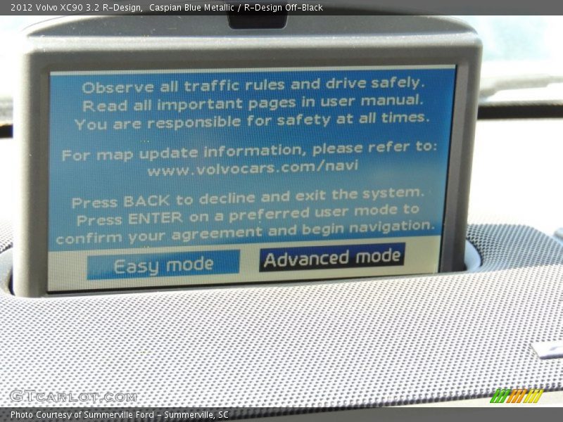 Caspian Blue Metallic / R-Design Off-Black 2012 Volvo XC90 3.2 R-Design