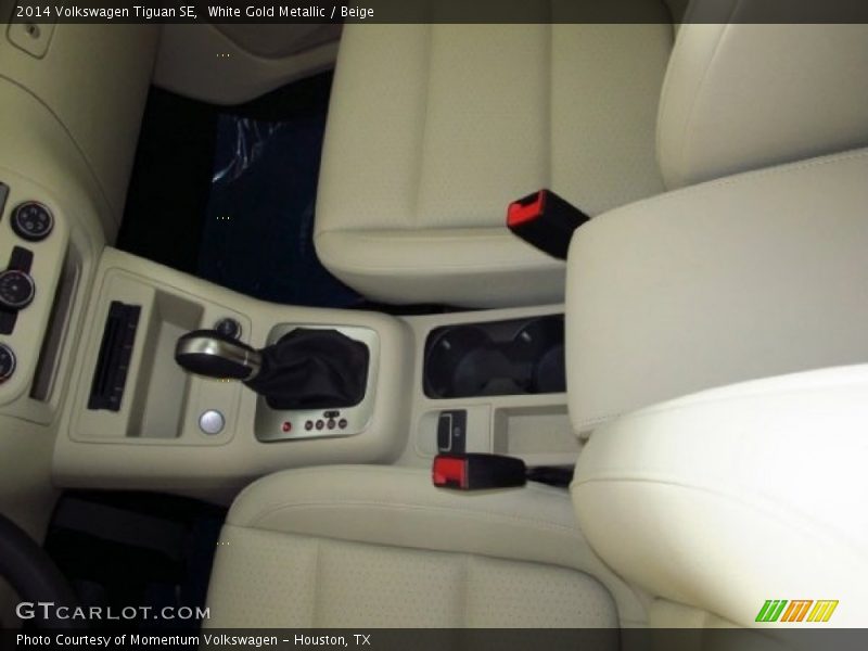 White Gold Metallic / Beige 2014 Volkswagen Tiguan SE