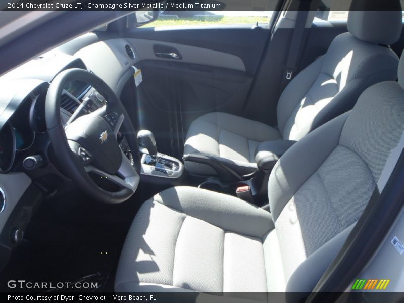 Champagne Silver Metallic / Medium Titanium 2014 Chevrolet Cruze LT