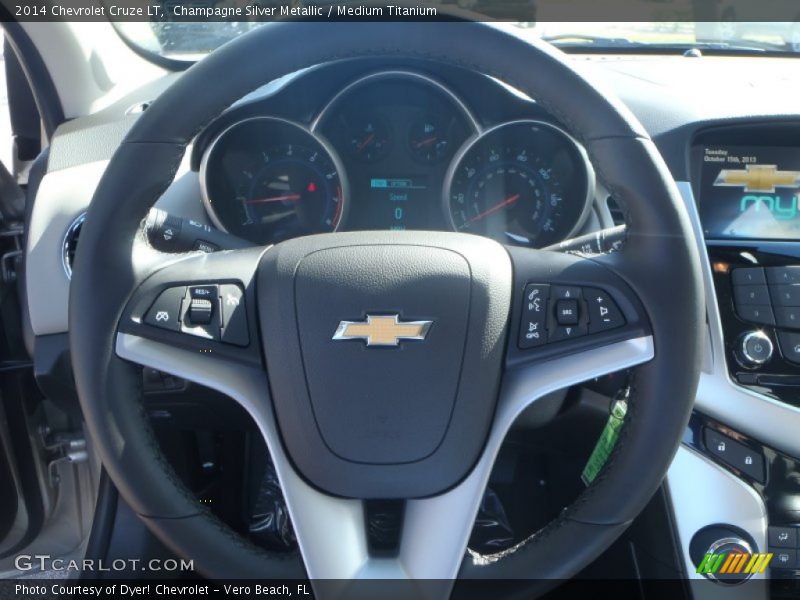 Champagne Silver Metallic / Medium Titanium 2014 Chevrolet Cruze LT