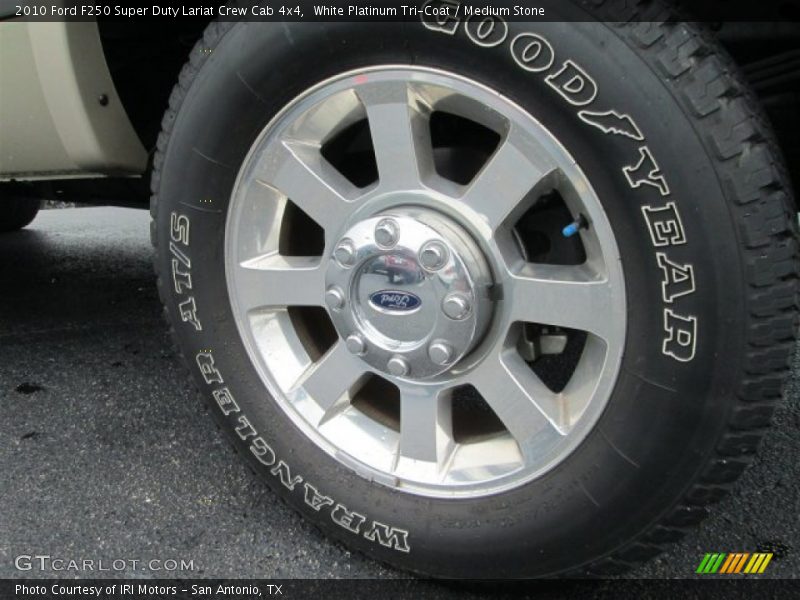 White Platinum Tri-Coat / Medium Stone 2010 Ford F250 Super Duty Lariat Crew Cab 4x4