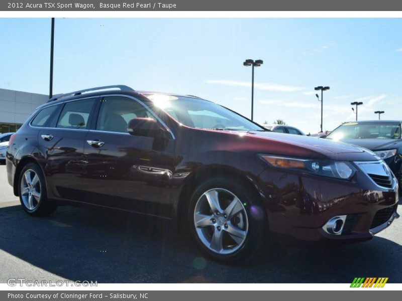 Basque Red Pearl / Taupe 2012 Acura TSX Sport Wagon