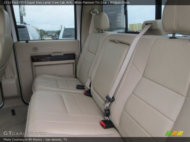 White Platinum Tri-Coat / Medium Stone 2010 Ford F250 Super Duty Lariat Crew Cab 4x4