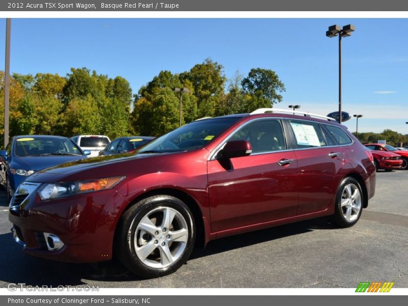 Basque Red Pearl / Taupe 2012 Acura TSX Sport Wagon