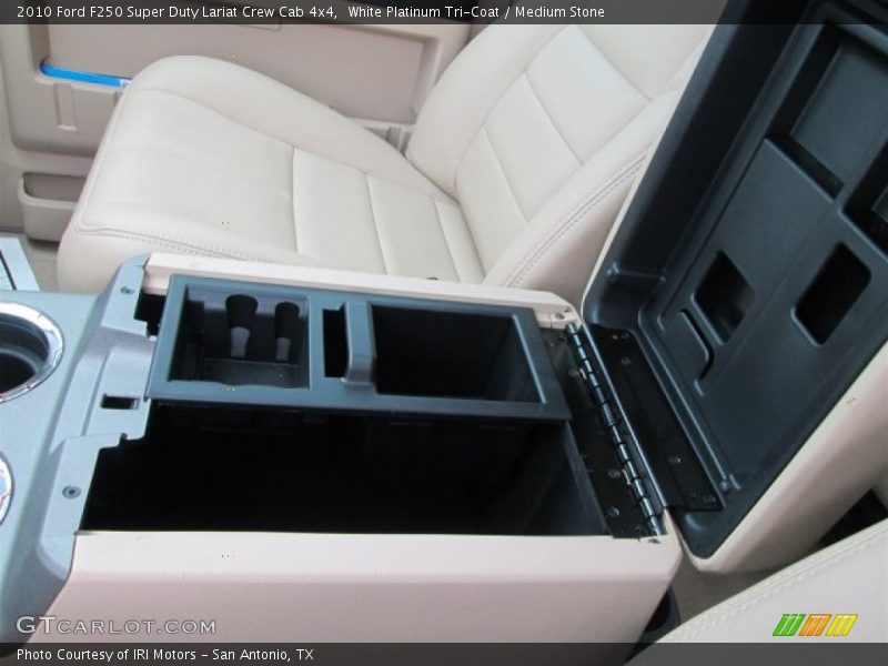 White Platinum Tri-Coat / Medium Stone 2010 Ford F250 Super Duty Lariat Crew Cab 4x4