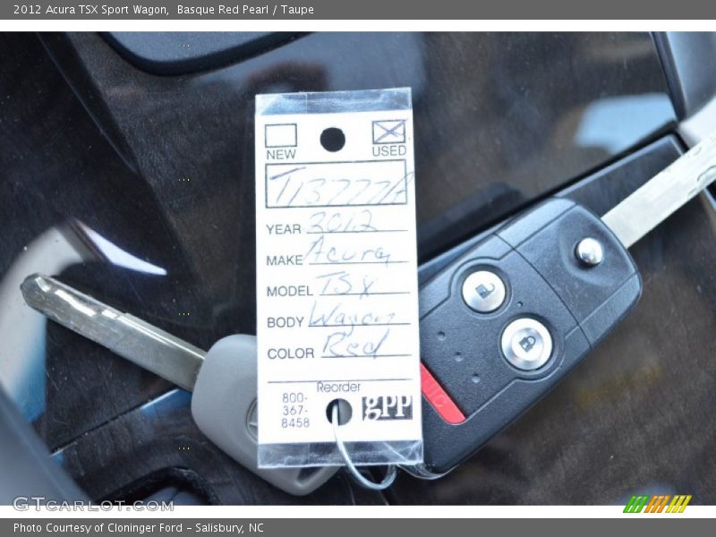Basque Red Pearl / Taupe 2012 Acura TSX Sport Wagon