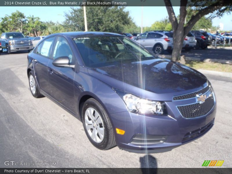 Blue Ray Metallic / Jet Black/Medium Titanium 2014 Chevrolet Cruze LS