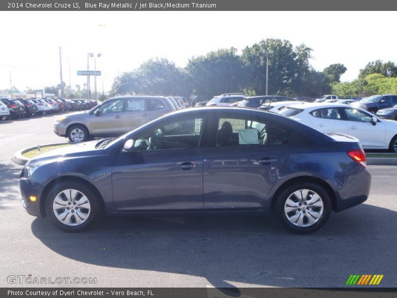 Blue Ray Metallic / Jet Black/Medium Titanium 2014 Chevrolet Cruze LS