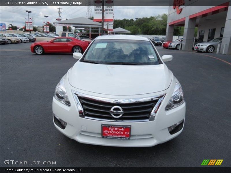 Pearl White / Beige 2013 Nissan Altima 2.5 S