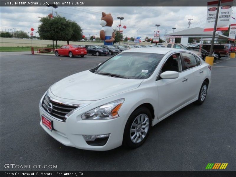 Pearl White / Beige 2013 Nissan Altima 2.5 S
