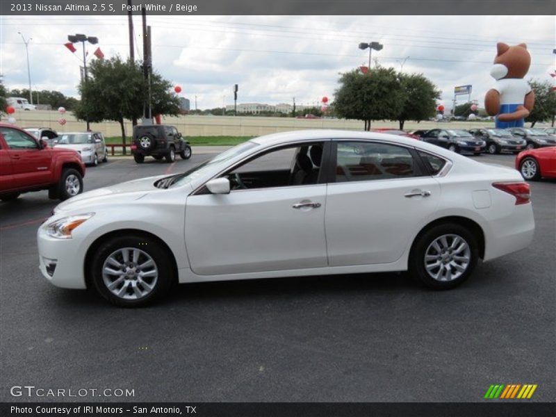 Pearl White / Beige 2013 Nissan Altima 2.5 S