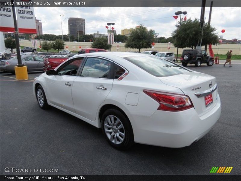 Pearl White / Beige 2013 Nissan Altima 2.5 S