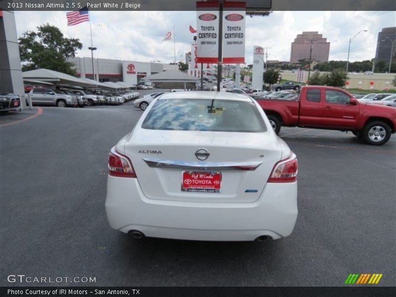 Pearl White / Beige 2013 Nissan Altima 2.5 S