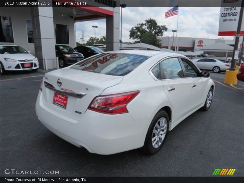 Pearl White / Beige 2013 Nissan Altima 2.5 S