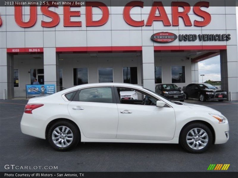 Pearl White / Beige 2013 Nissan Altima 2.5 S
