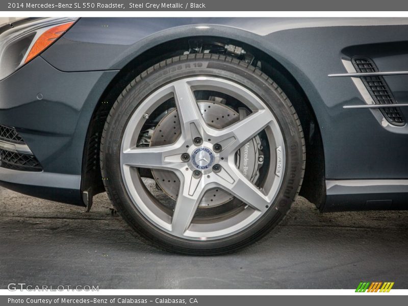 Steel Grey Metallic / Black 2014 Mercedes-Benz SL 550 Roadster