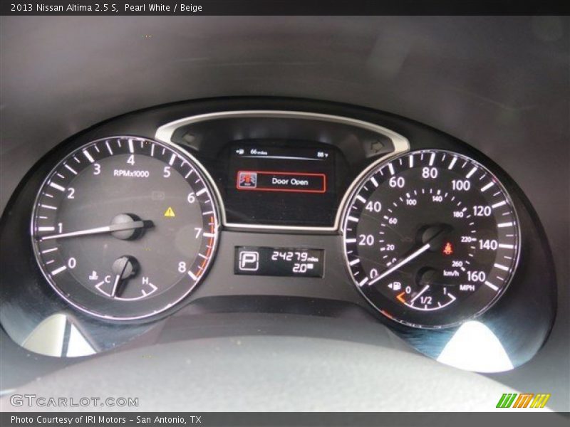 Pearl White / Beige 2013 Nissan Altima 2.5 S