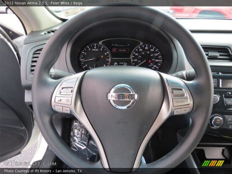 Pearl White / Beige 2013 Nissan Altima 2.5 S