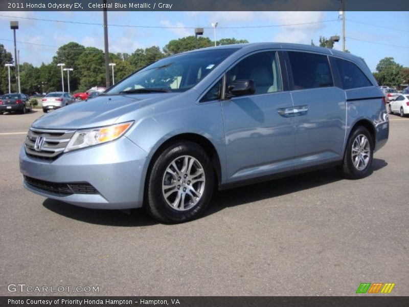 Celestial Blue Metallic / Gray 2011 Honda Odyssey EX