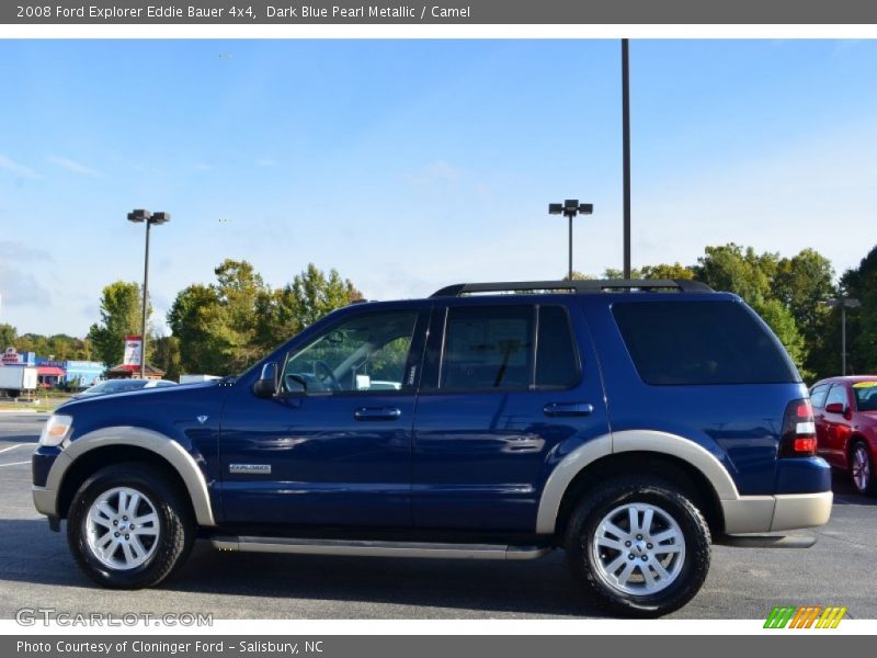 Dark Blue Pearl Metallic / Camel 2008 Ford Explorer Eddie Bauer 4x4