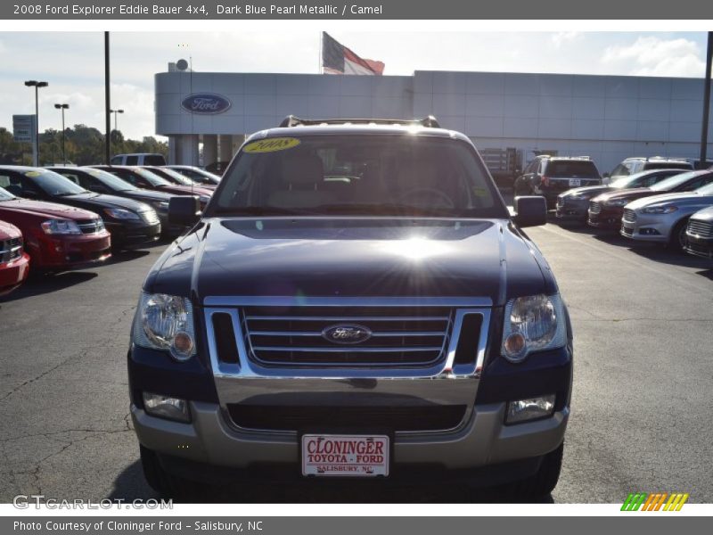 Dark Blue Pearl Metallic / Camel 2008 Ford Explorer Eddie Bauer 4x4