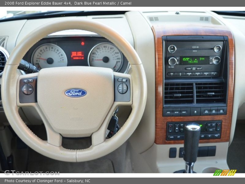 Dark Blue Pearl Metallic / Camel 2008 Ford Explorer Eddie Bauer 4x4