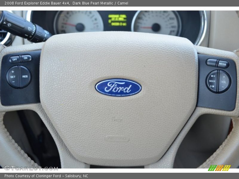 Dark Blue Pearl Metallic / Camel 2008 Ford Explorer Eddie Bauer 4x4