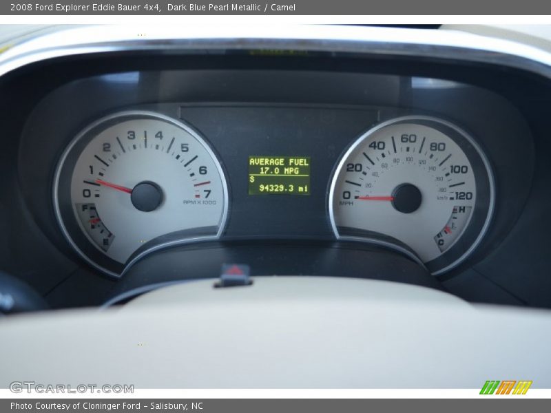 Dark Blue Pearl Metallic / Camel 2008 Ford Explorer Eddie Bauer 4x4