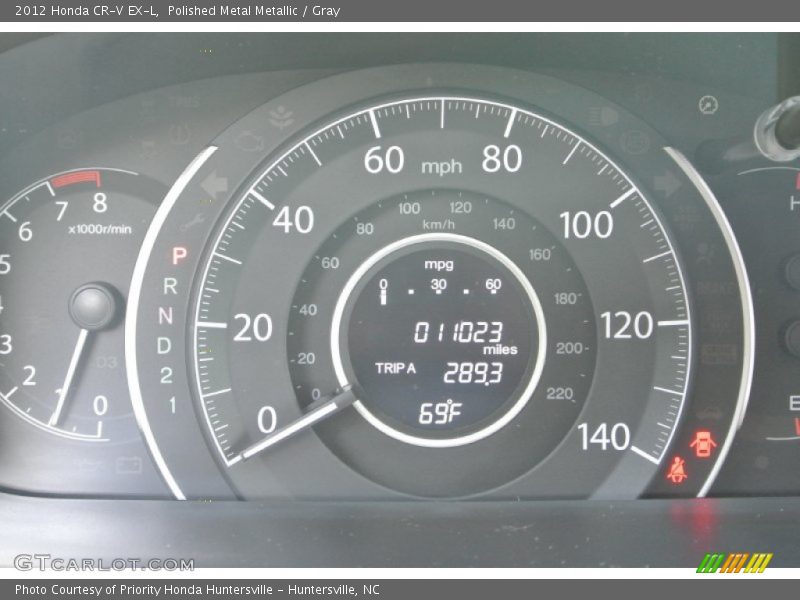 Polished Metal Metallic / Gray 2012 Honda CR-V EX-L
