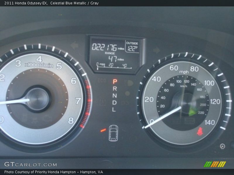 Celestial Blue Metallic / Gray 2011 Honda Odyssey EX