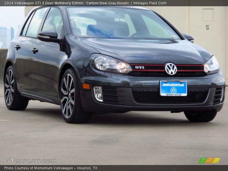 Carbon Steel Gray Metallic / Intelagos Plaid Cloth 2014 Volkswagen GTI 4 Door Wolfsburg Edition