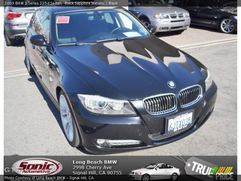 Black Sapphire Metallic / Black 2009 BMW 3 Series 335d Sedan