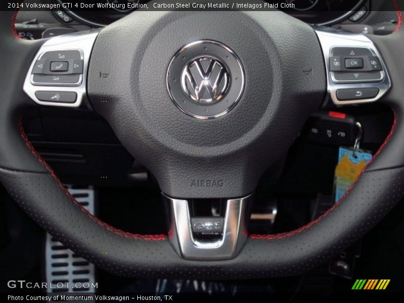 Carbon Steel Gray Metallic / Intelagos Plaid Cloth 2014 Volkswagen GTI 4 Door Wolfsburg Edition