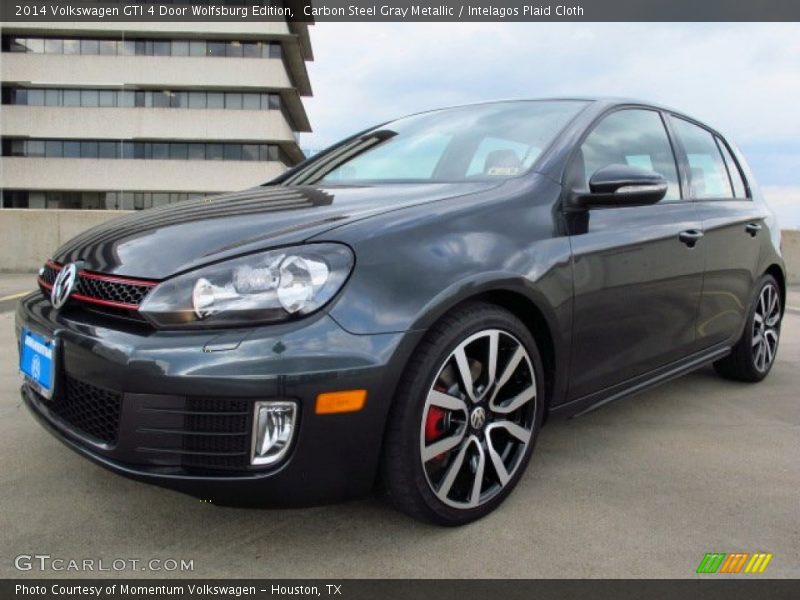 Carbon Steel Gray Metallic / Intelagos Plaid Cloth 2014 Volkswagen GTI 4 Door Wolfsburg Edition