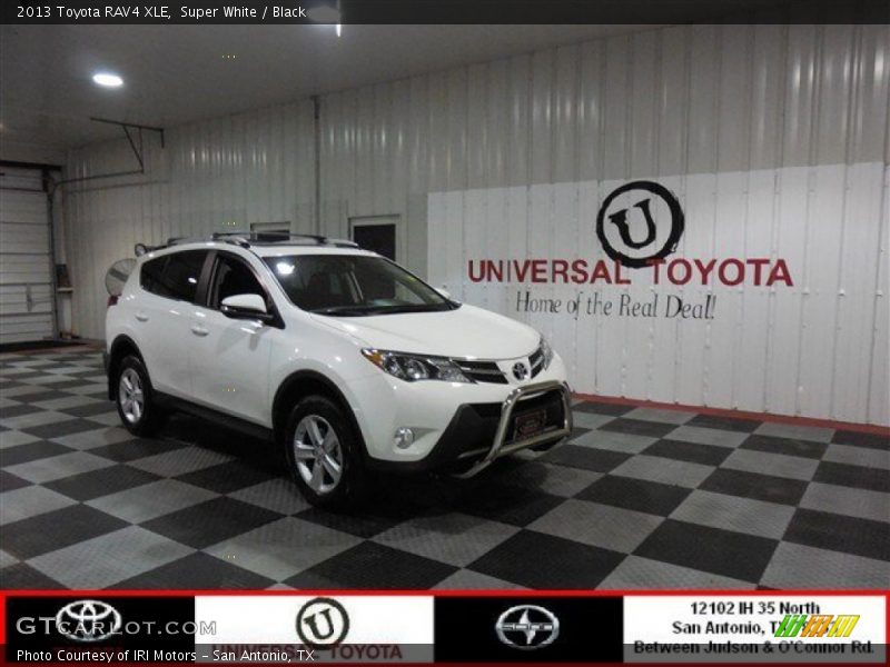 Super White / Black 2013 Toyota RAV4 XLE