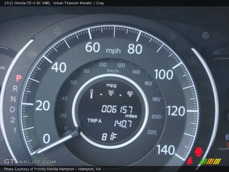 Urban Titanium Metallic / Gray 2012 Honda CR-V EX 4WD