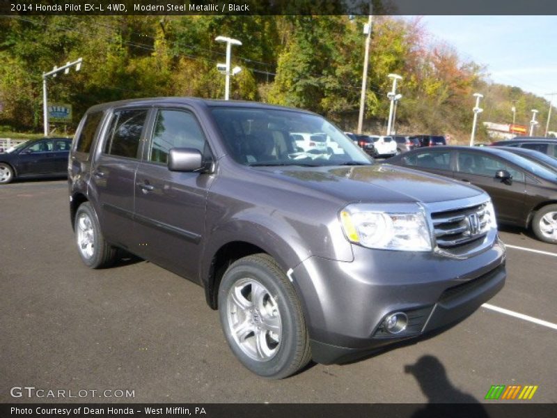 Modern Steel Metallic / Black 2014 Honda Pilot EX-L 4WD