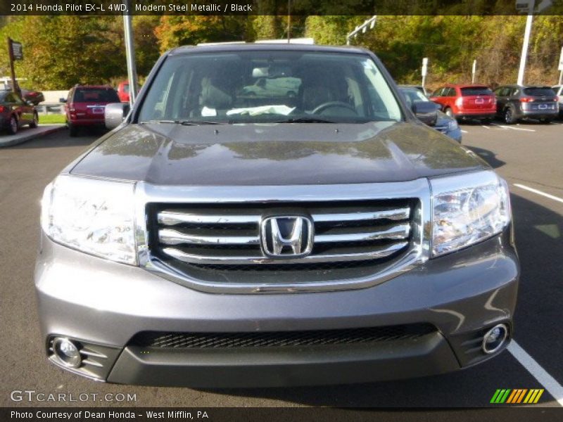 Modern Steel Metallic / Black 2014 Honda Pilot EX-L 4WD