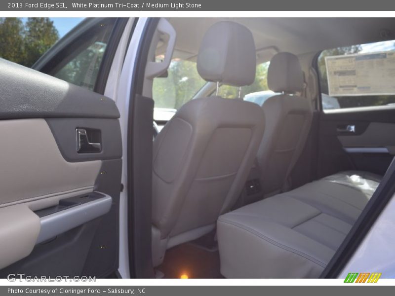 White Platinum Tri-Coat / Medium Light Stone 2013 Ford Edge SEL